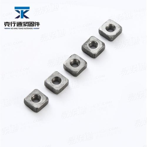 GB39方形螺母块 冲压四方螺母螺帽 紧固件压铸件 加工定制