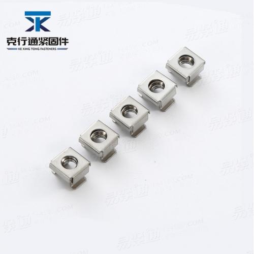 YJT3015卡式螺母浮动笼式铁皮螺母 皇冠螺丝钉机柜螺丝卡扣螺母配件